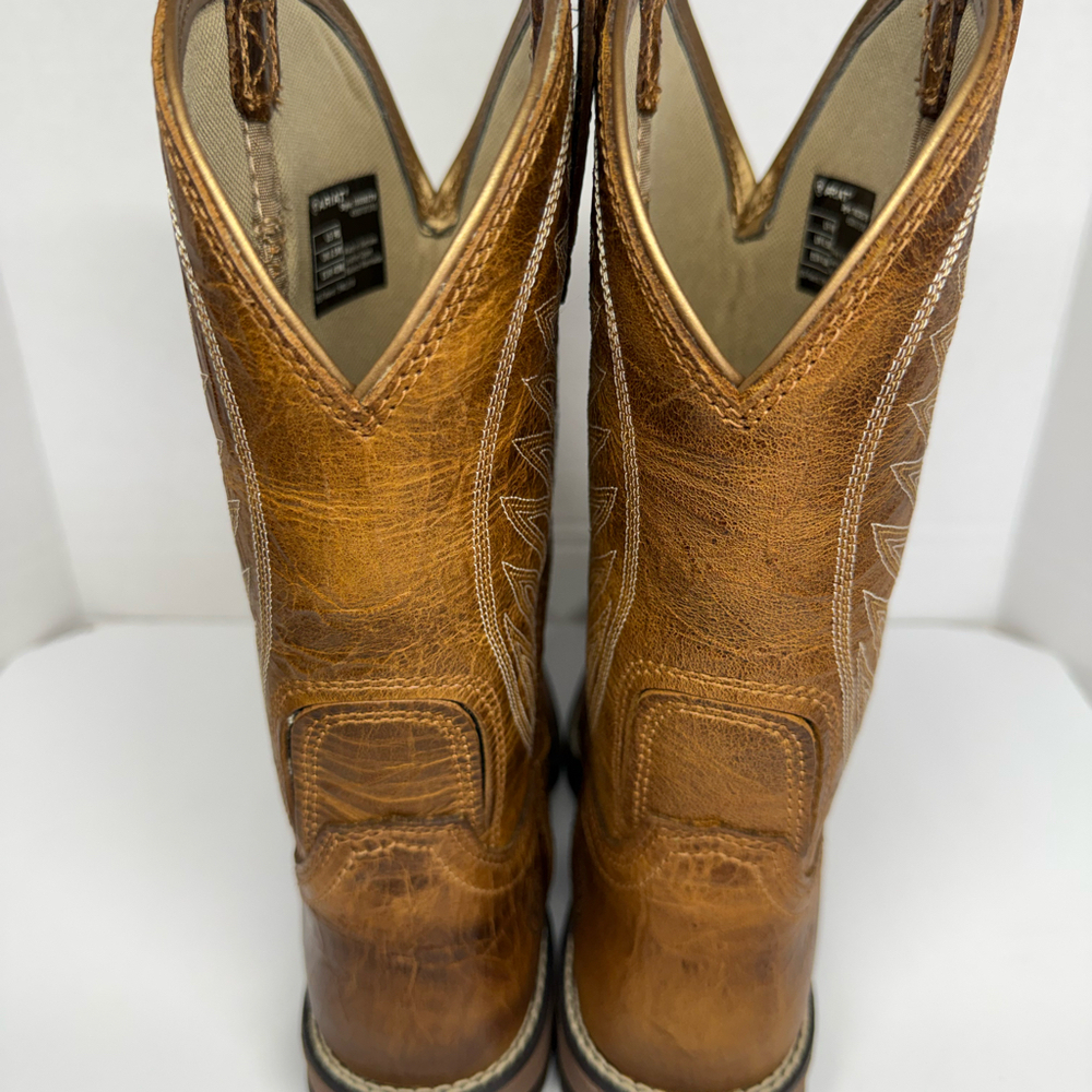 Ariat Women's Wide Square Toe Leather Western Boots - Style 10038379 - Size 9 B - Picture 10 of 12